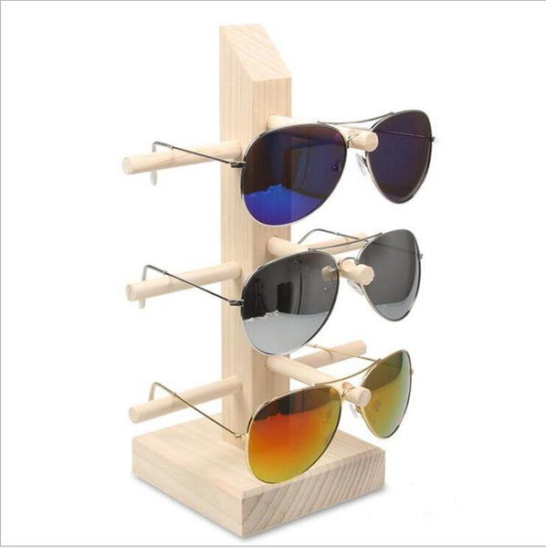 Wooden Sunglasses Stand