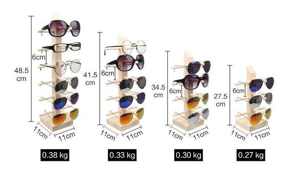 Wooden Sunglasses Stand